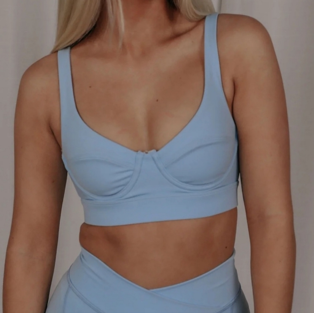 NWTS L*space Tryout Sports Bra In Baby Blue Size Large